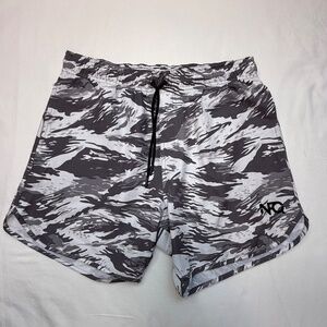 NFQ Never Fucking Quit Tiger Camo Athletic Shorts Size Large
